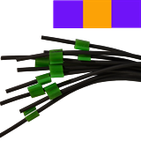 2.54mm Purple/ Orange/ Purple VITON Flared 3 Bridge Tube