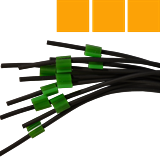 0.89mm Orange/ Orange/ Orange VITON Flared 3 Bridge Tube