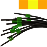 0.51mm I.D. Orange/ Yellow/Orange Viton Flared 3 bridge