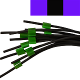 2.29mm Purple/ Black/ Purple VITON Flared 3 Bridge Tube