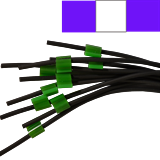 2.79mm Purple/ White/ Purple VITON Flared 3 Bridge Tube