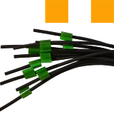 0.64mm Orange/ White/ Orange VITON Flared 3 Bridge Tube